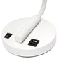 All The Rages Lalia Home White Iron Table Lamp With USB Port & Glass Shade