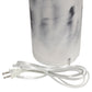 All The Rages Lalia Home White Marbleized Table Lamp With White Fabric Shade