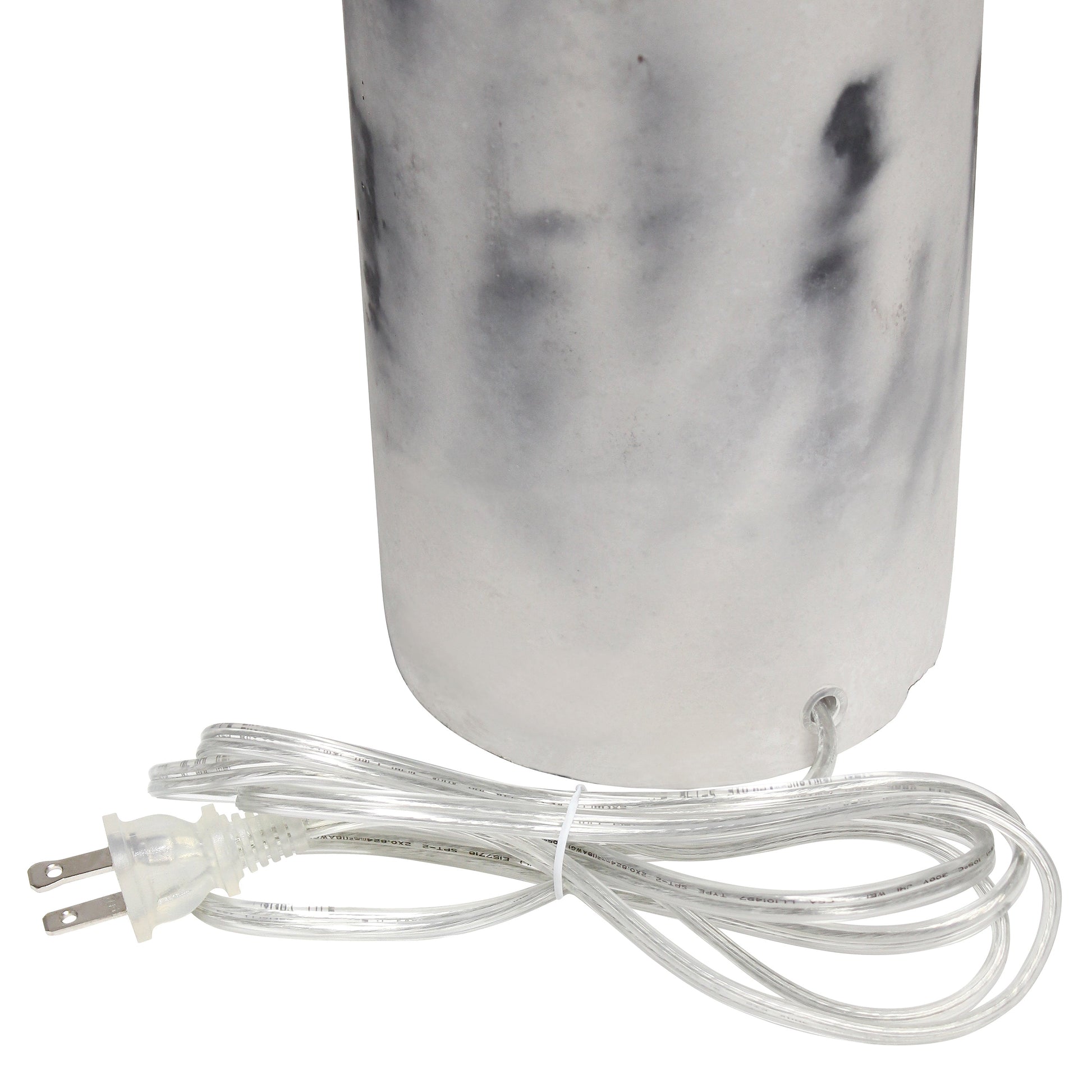 All The Rages Lalia Home White Marbleized Table Lamp With White Fabric Shade