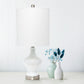 All The Rages Lalia Home White Paseo Table Lamp With White Fabric Shade