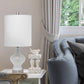 All The Rages Lalia Home White Paseo Table Lamp With White Fabric Shade