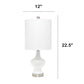 All The Rages Lalia Home White Paseo Table Lamp With White Fabric Shade