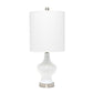 All The Rages Lalia Home White Paseo Table Lamp With White Fabric Shade