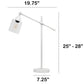 All The Rages Lalia Home White Vertically Adjustable Table Lamp
