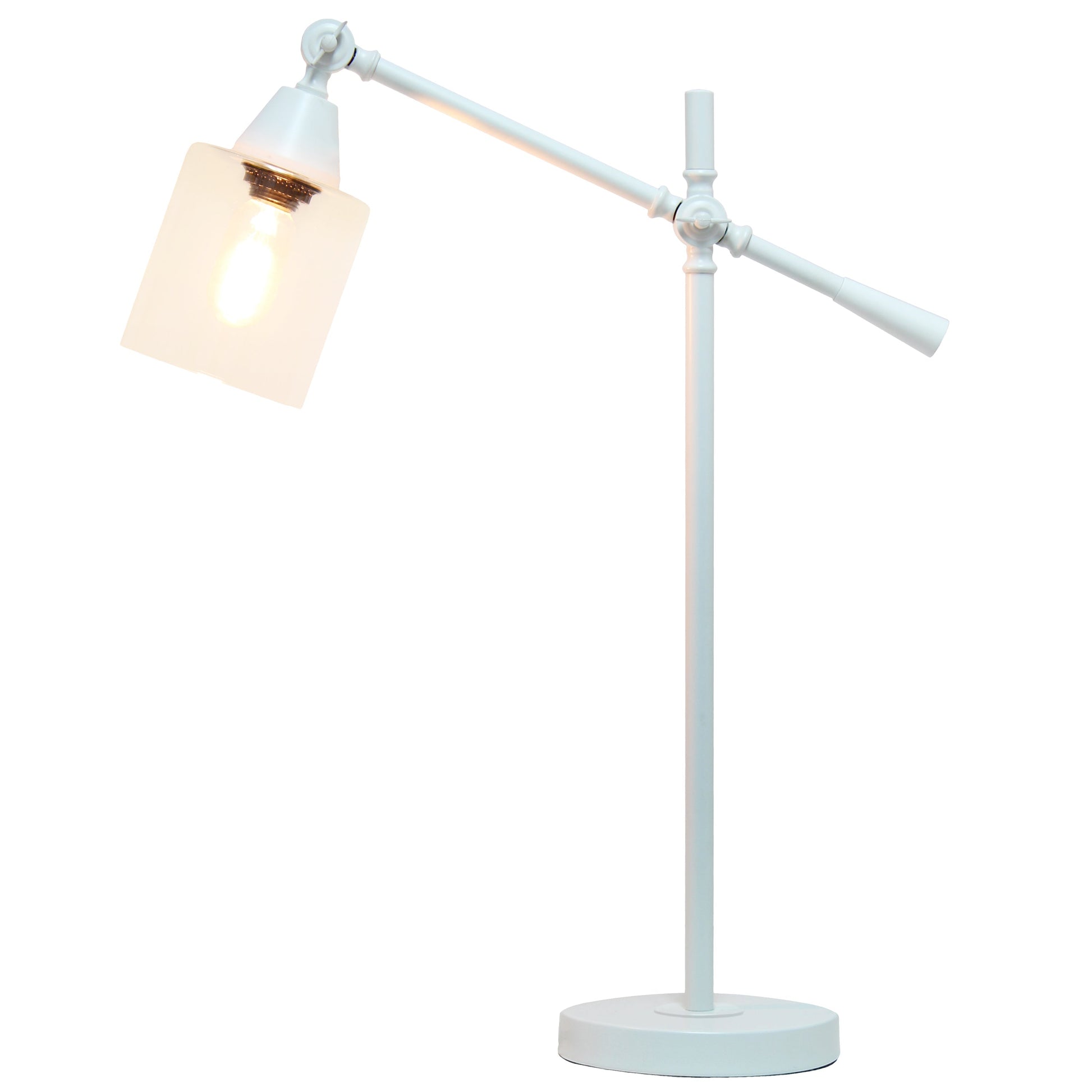 All The Rages Lalia Home White Vertically Adjustable Table Lamp