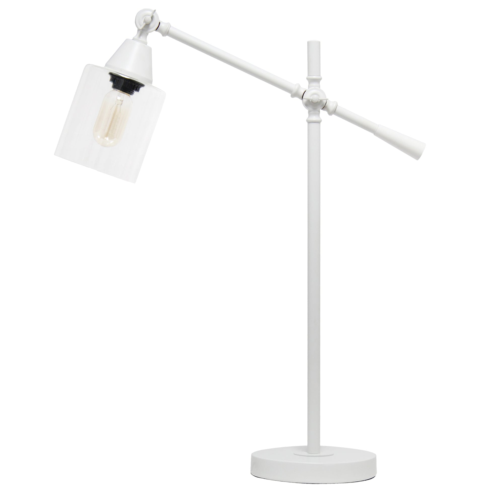 All The Rages Lalia Home White Vertically Adjustable Table Lamp
