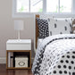 All The Rages LimeLights 2-Piece Gray Fabric Shade White Lamp With Charging Outlet