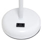 All The Rages LimeLights 2-Piece Gray Fabric Shade White Lamp With Charging Outlet