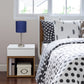 All The Rages LimeLights 2-Piece Navy Fabric Shade Brushed Steel Lamp With Charging Outlet