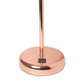All The Rages LimeLights 2-Piece Rose Gold Stick Lamps With USB Charging Port & White Fabric Shades