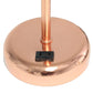 All The Rages LimeLights 2-Piece White Fabric Shade Rose Gold Lamp With Charging Outlet