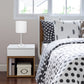 All The Rages LimeLights 2-Piece White Fabric Shade White Lamp With Charging Outlet