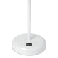 All The Rages LimeLights 2-Piece White Stick Lamps With USB Charging Port & Light Pink Fabric Shades