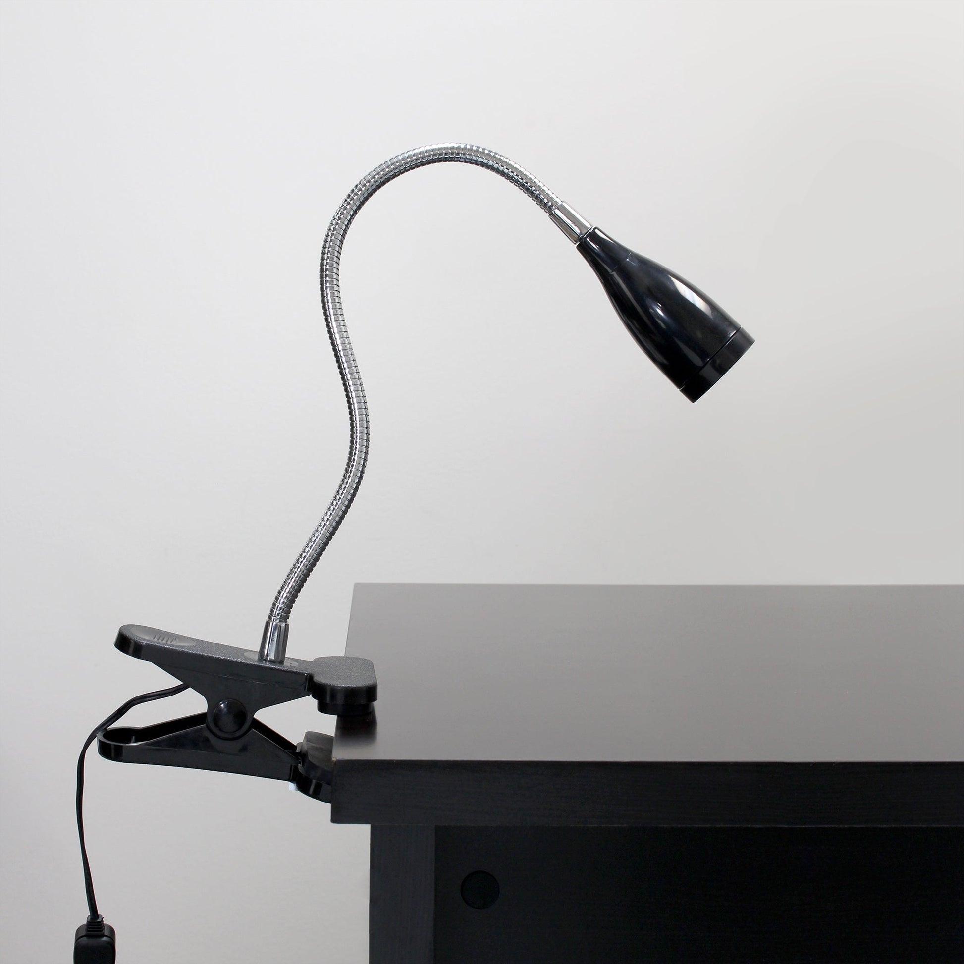 All The Rages LimeLights Black Flexible Gooseneck LED Clip Light Desk Lamp