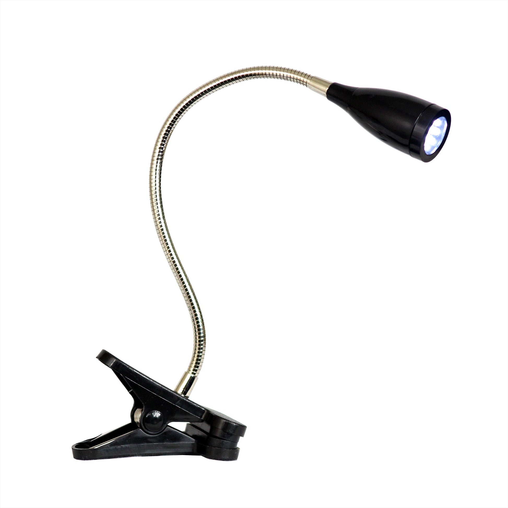 All The Rages LimeLights Black Flexible Gooseneck LED Clip Light Desk Lamp