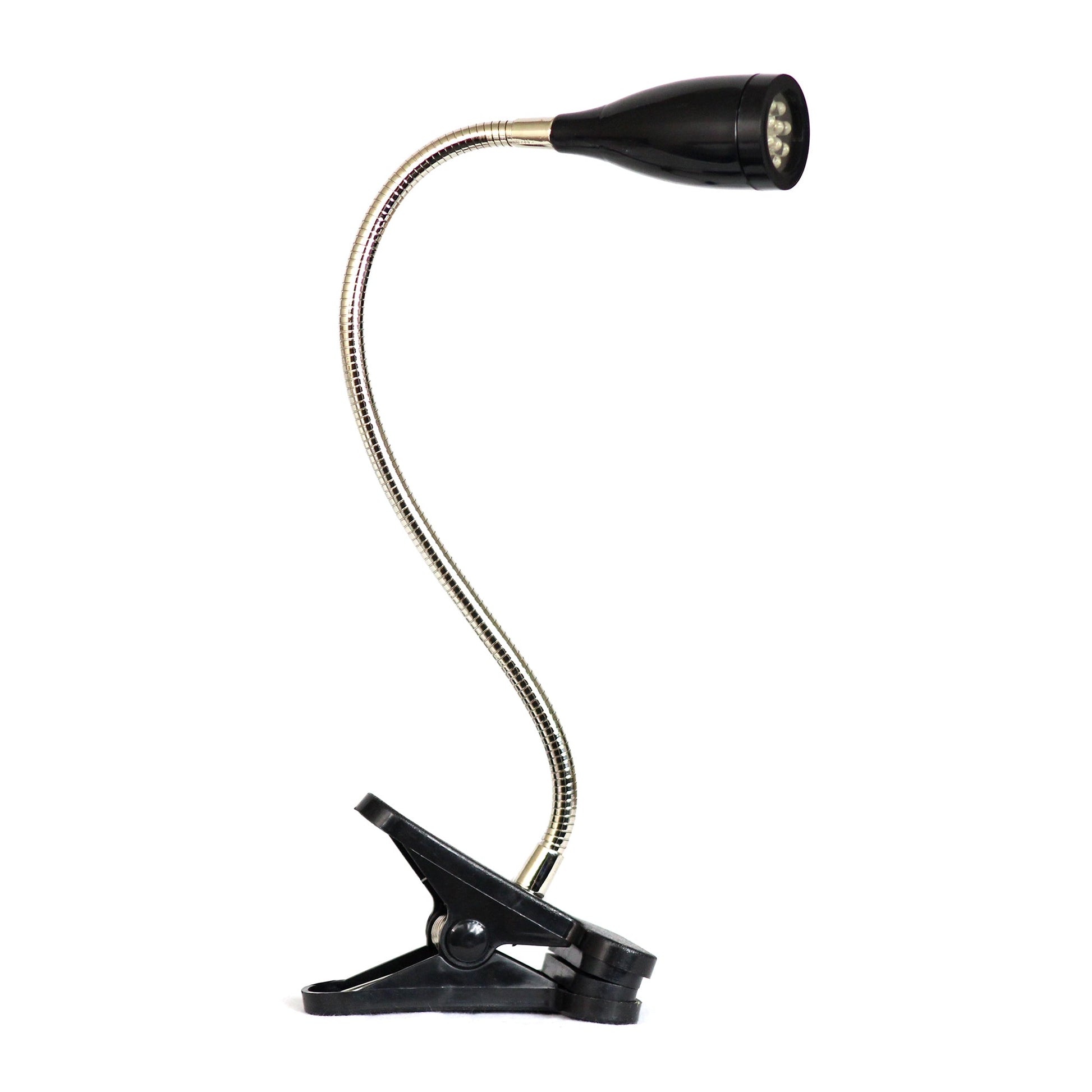 All The Rages LimeLights Black Flexible Gooseneck LED Clip Light Desk Lamp