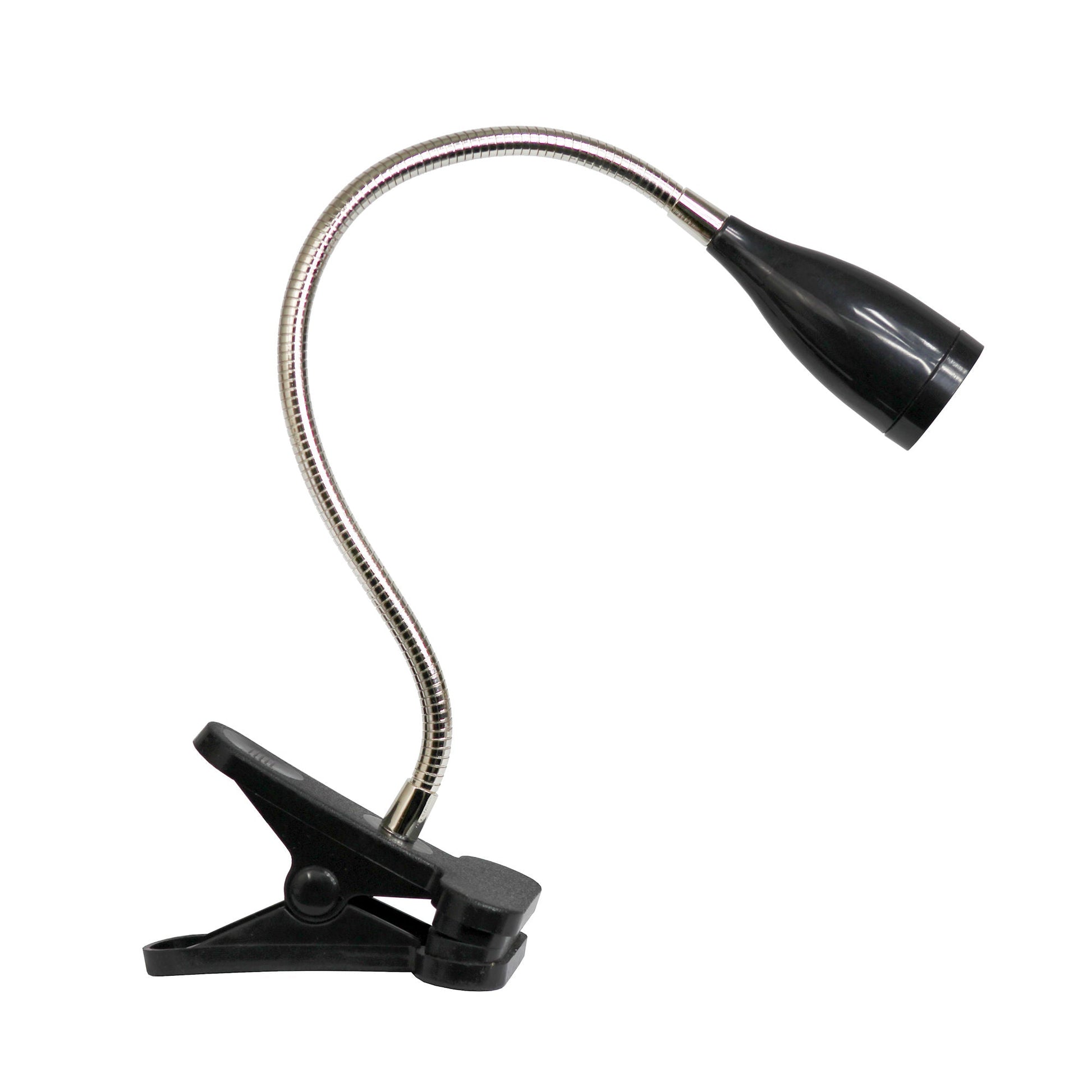 All The Rages LimeLights Black Flexible Gooseneck LED Clip Light Desk Lamp