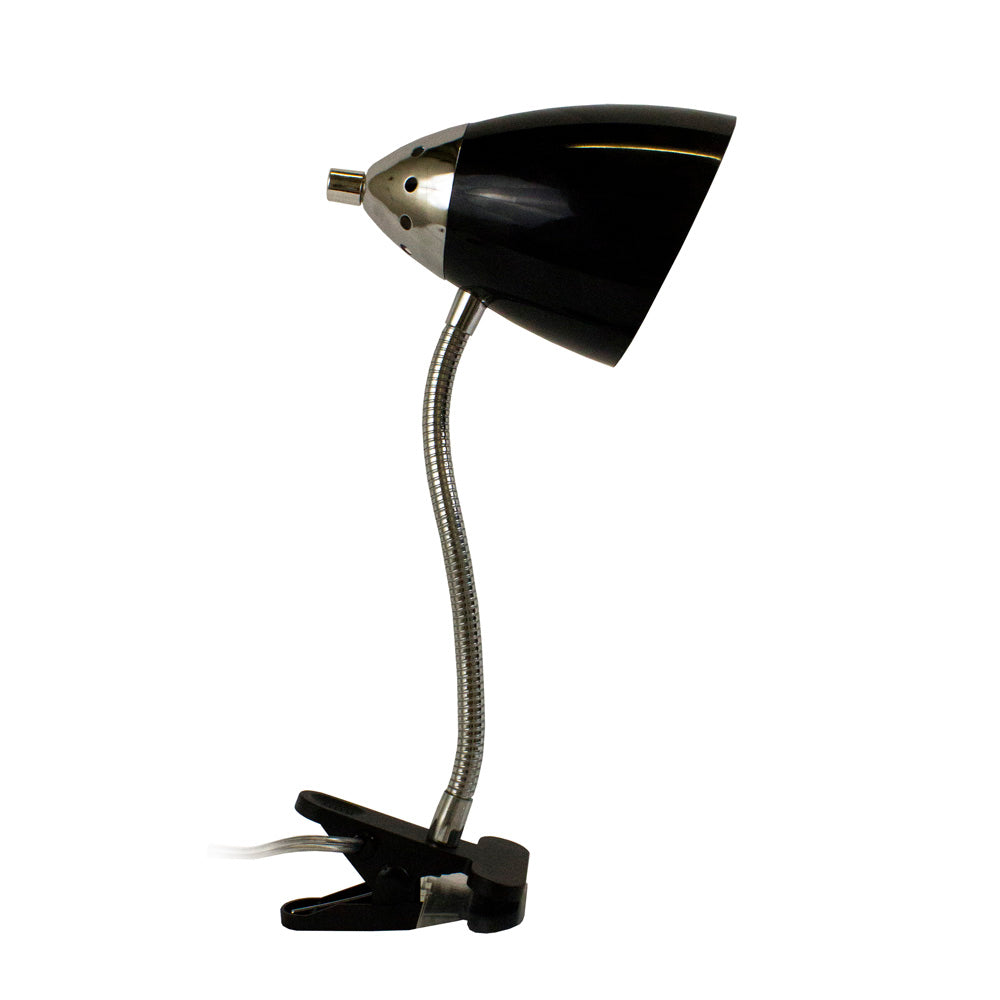 All The Rages LimeLights Black Flossy Flexible Gooseneck Clip Light Desk Lamp