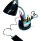 All The Rages LimeLights Black Flossy Organizer Lazy Susan Base Desk Lamp With Charging Outlet