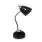 All The Rages LimeLights Black Flossy Organizer Lazy Susan Base Desk Lamp With Charging Outlet
