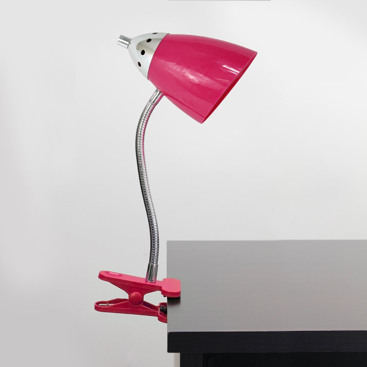 All The Rages LimeLights Pink Flossy Flexible Gooseneck Clip Light Desk Lamp