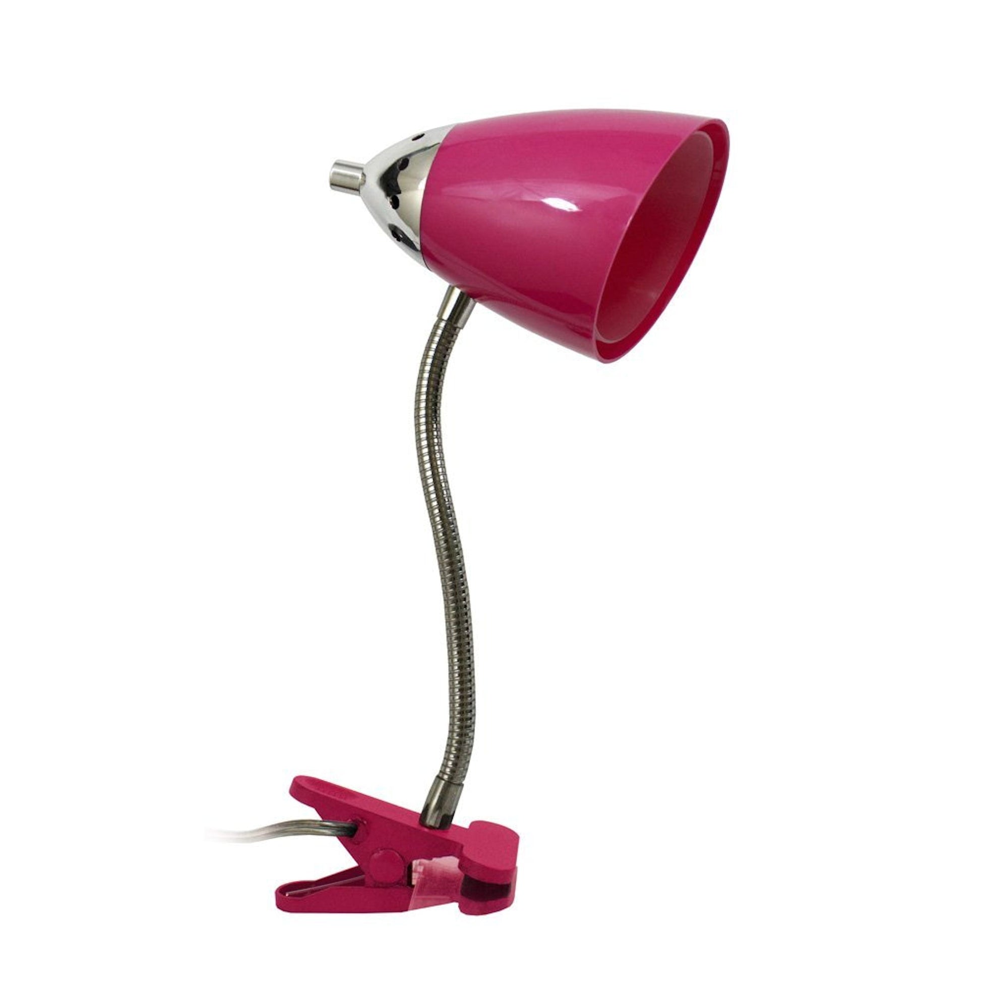 All The Rages LimeLights Pink Flossy Flexible Gooseneck Clip Light Desk Lamp