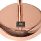 All The Rages LimeLights Rose Gold Stick Lamp With White Fabric Shade & USB Charging Port