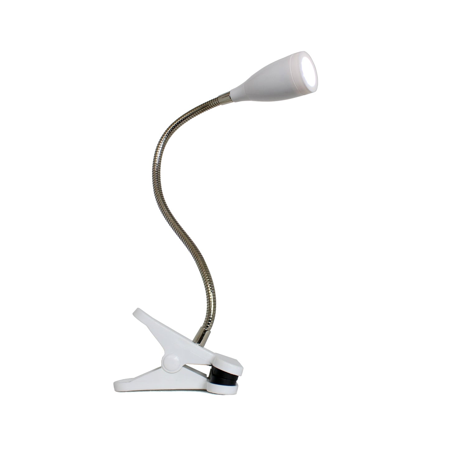 All The Rages LimeLights White Flexible Gooseneck LED Clip Light Desk Lamp