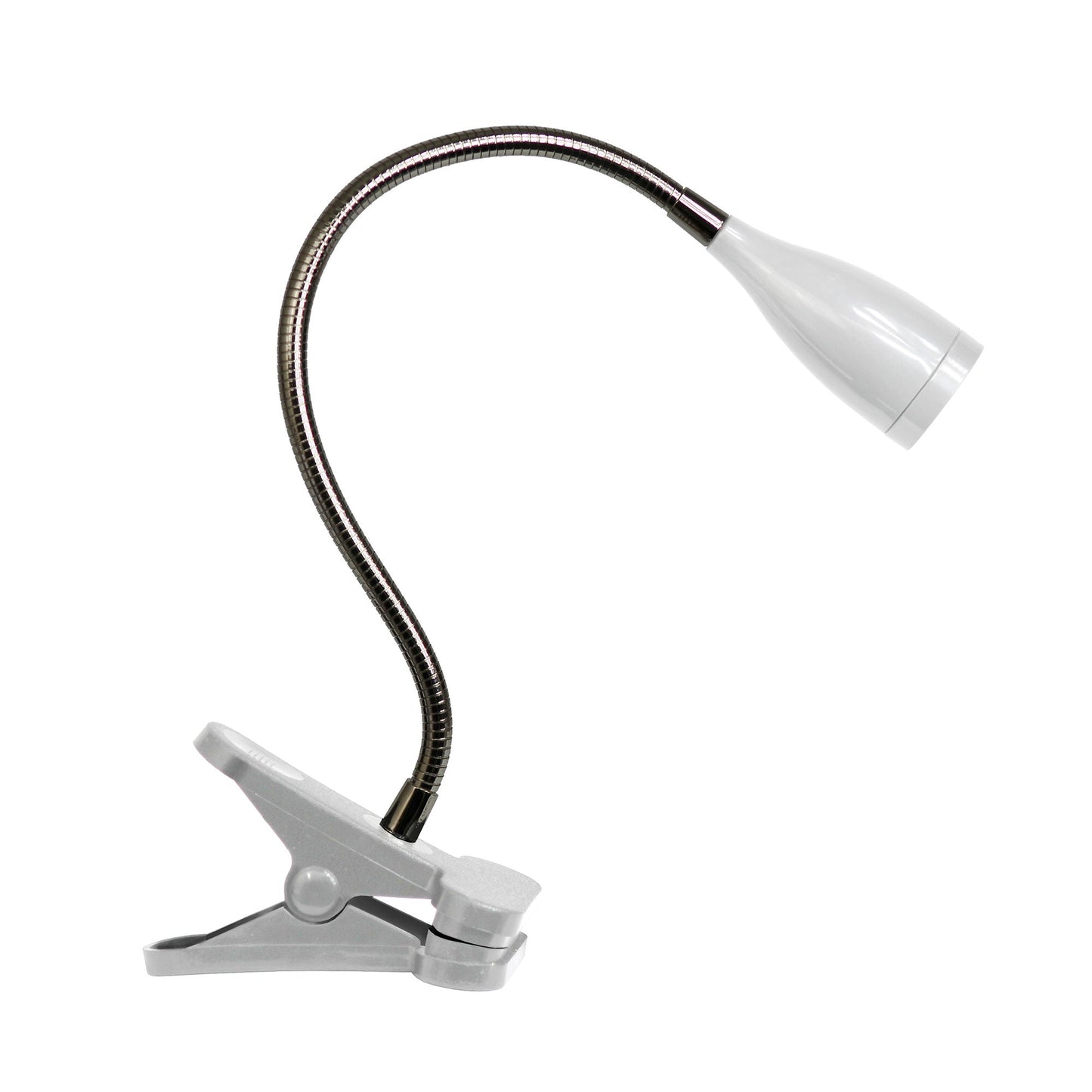 All The Rages LimeLights White Flexible Gooseneck LED Clip Light Desk Lamp