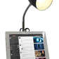 All The Rages Limelights Black Gooseneck Organizer Desk Lamp With iPad Tablet Stand Book Holder