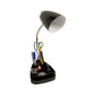 All The Rages Limelights Black Gooseneck Organizer Desk Lamp With iPad Tablet Stand Book Holder