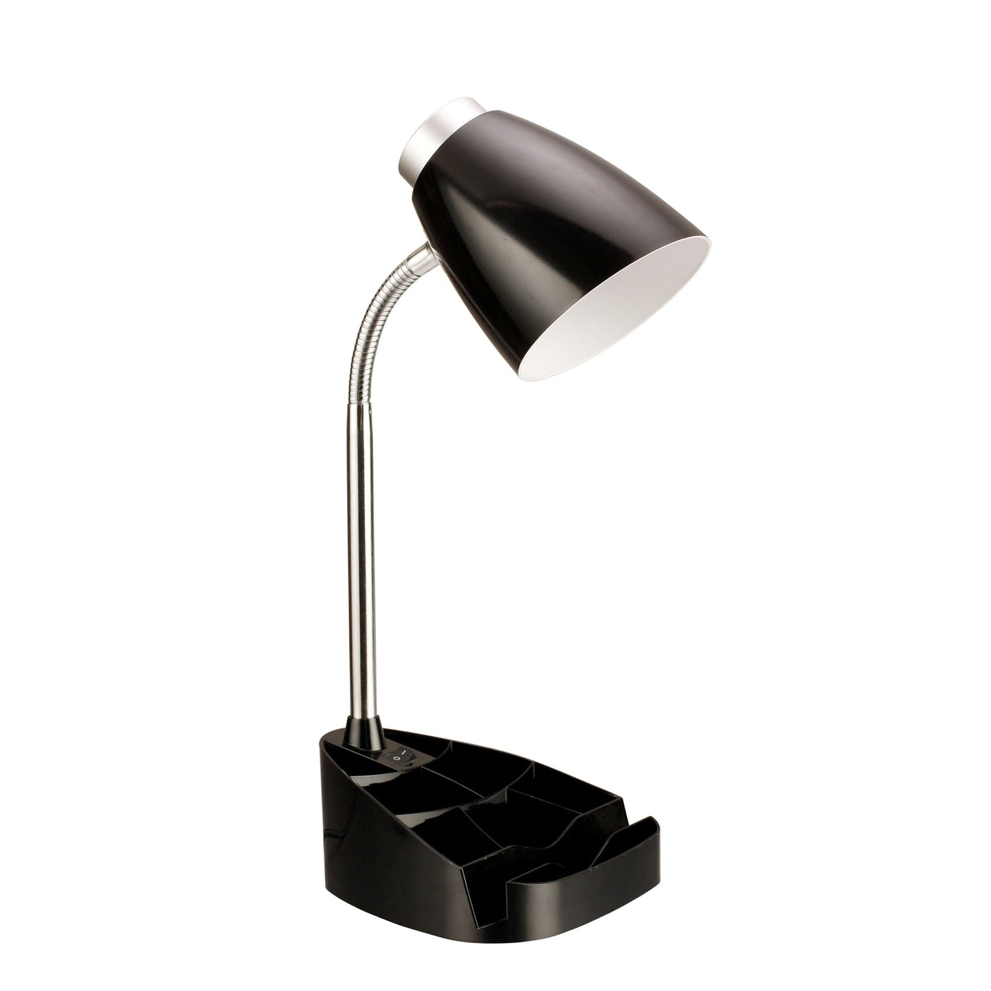 All The Rages Limelights Black Gooseneck Organizer Desk Lamp With iPad Tablet Stand Book Holder