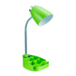 All The Rages Limelights Green Gooseneck Organizer Desk Lamp With iPad Tablet Stand Book Holder