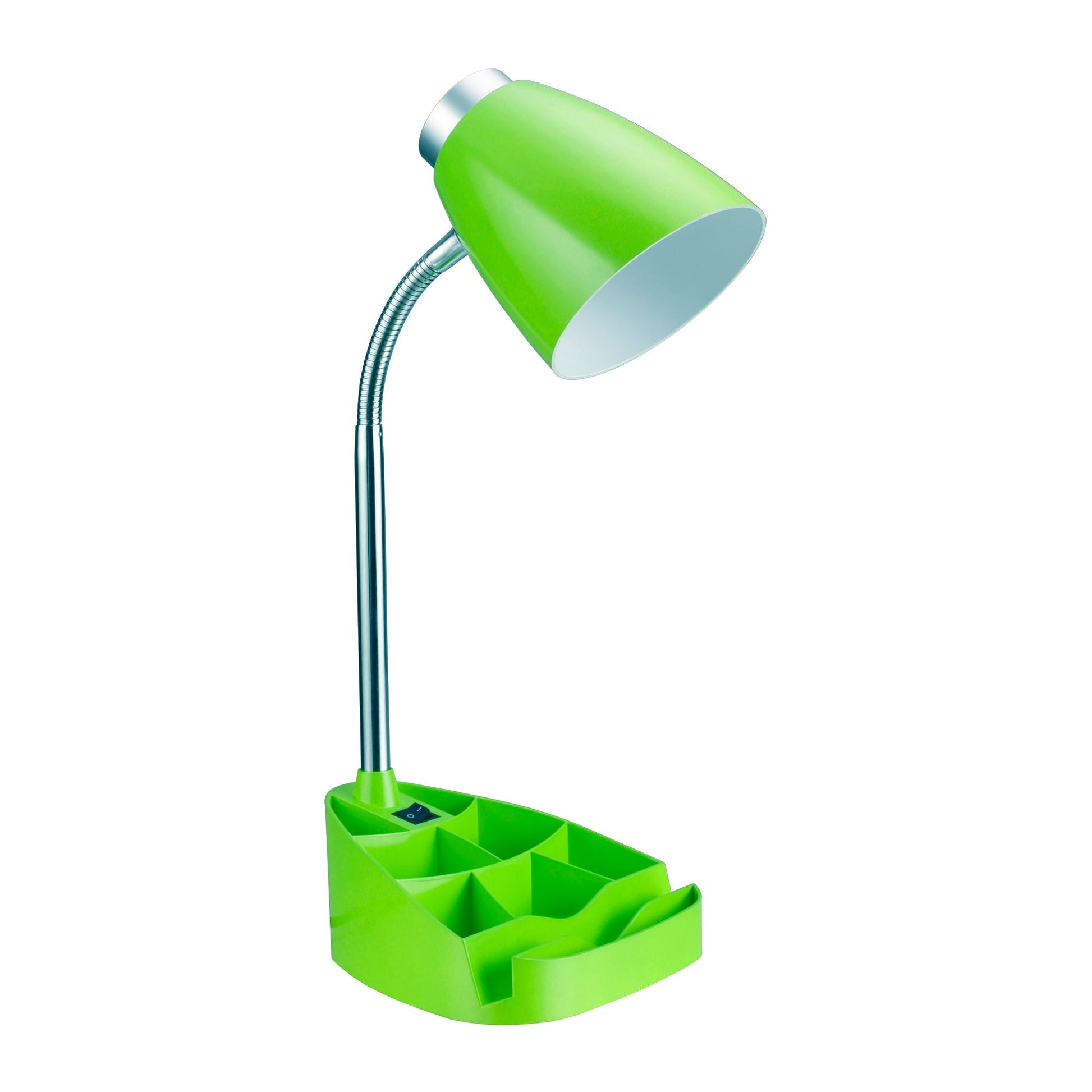 All The Rages Limelights Green Gooseneck Organizer Desk Lamp With iPad Tablet Stand Book Holder