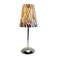 All The Rages Limelights Mini Silver Table Lamp With Plastic Zebra Printed Shade