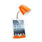 All The Rages Limelights Orange Gooseneck Organizer Desk Lamp With iPad Tablet Stand Book Holder