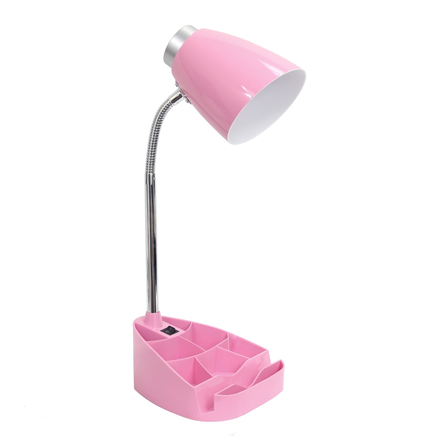 All The Rages Limelights Pink Gooseneck Organizer Desk Lamp With iPad Tablet Stand Book Holder