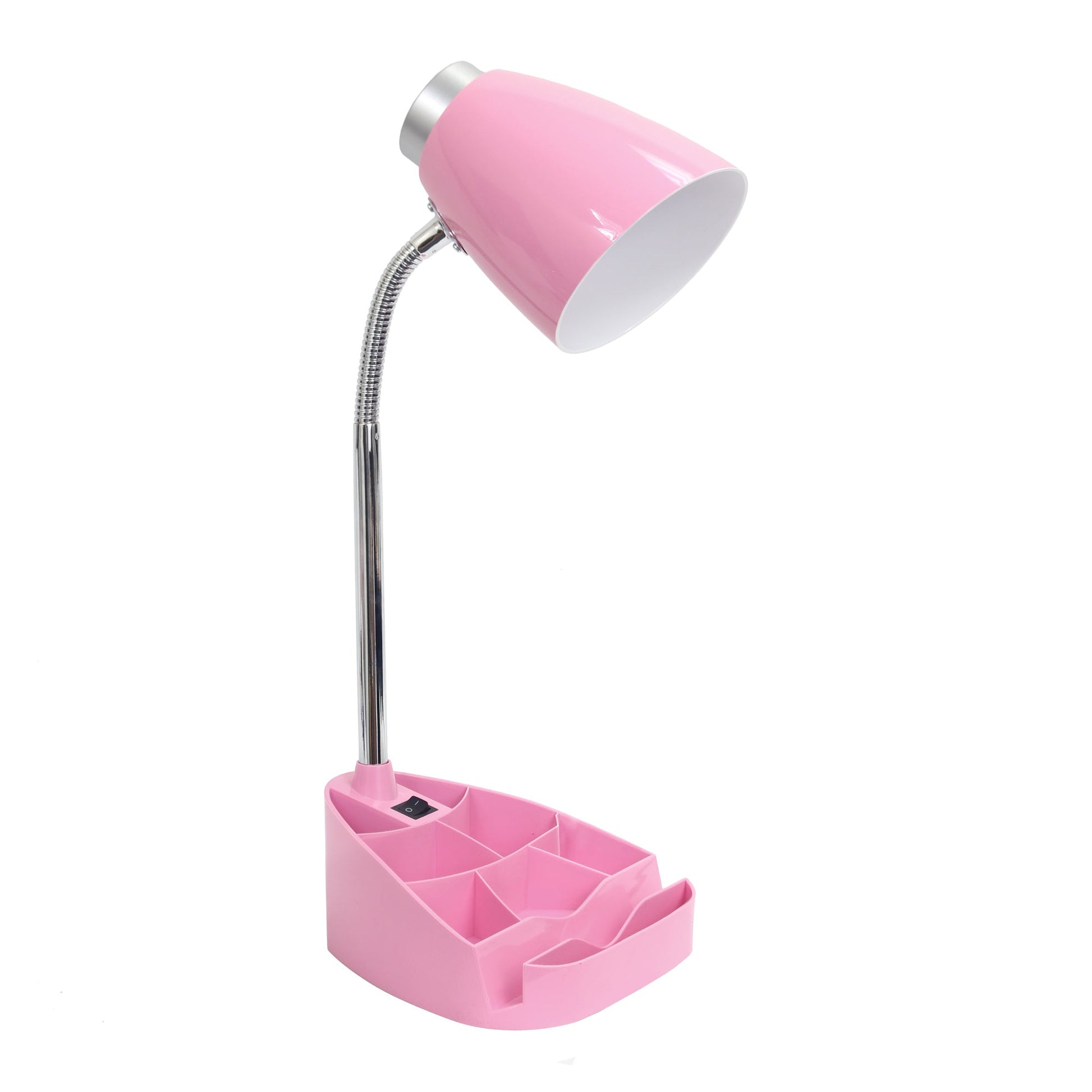 All The Rages Limelights Pink Gooseneck Organizer Desk Lamp With iPad Tablet Stand Book Holder
