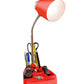All The Rages Limelights Red Gooseneck Organizer Desk Lamp With iPad Tablet Stand Book Holder