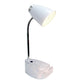 All The Rages Limelights White Gooseneck Organizer Desk Lamp With iPad Tablet Stand Book Holder