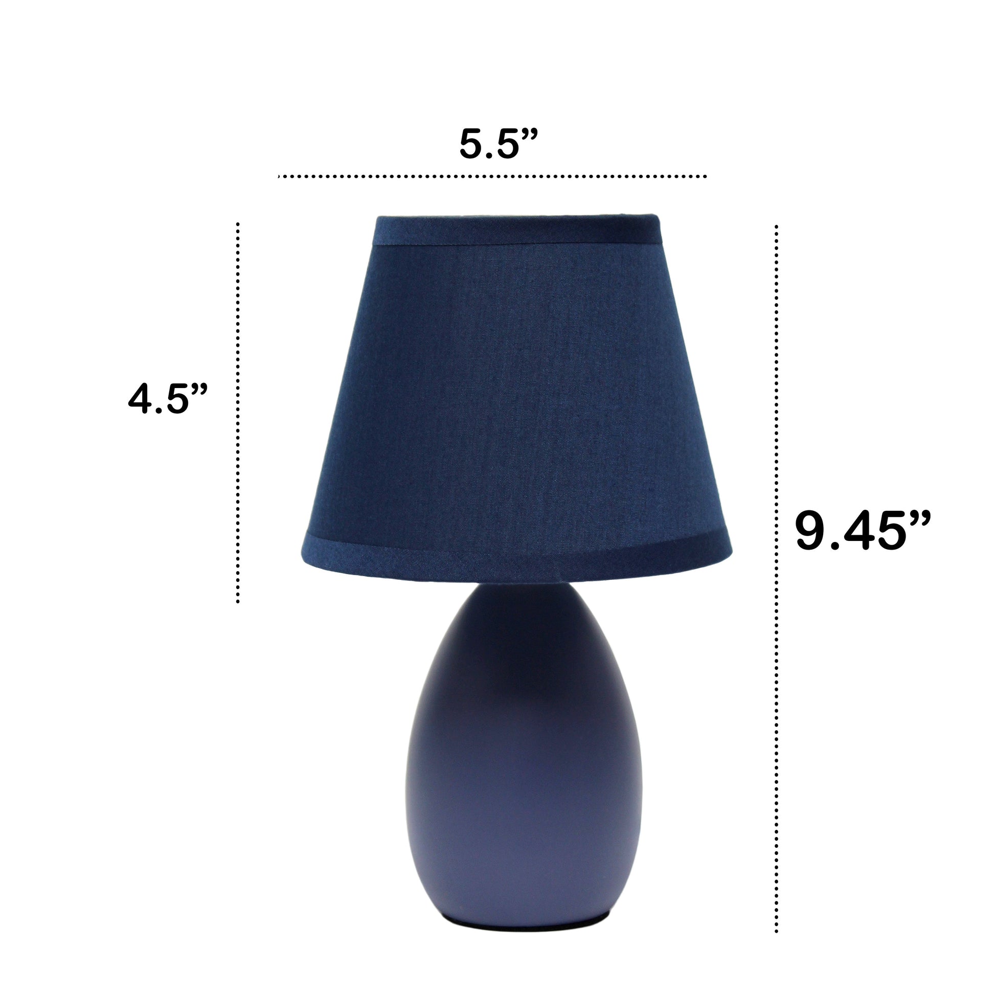 All The Rages Nauru 10" Blue 2-Piece Ceramic Oblong Table Lamps With Matching Fabric Shades