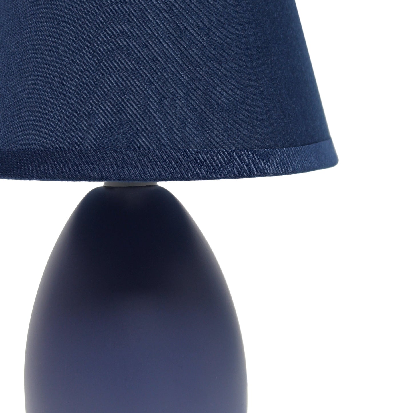 All The Rages Nauru 10" Blue 2-Piece Ceramic Oblong Table Lamps With Matching Fabric Shades