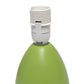 All The Rages Nauru 10" Green 2-Piece Ceramic Oblong Table Lamps With Matching Fabric Shades