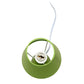 All The Rages Nauru 10" Green 2-Piece Ceramic Oblong Table Lamps With Matching Fabric Shades