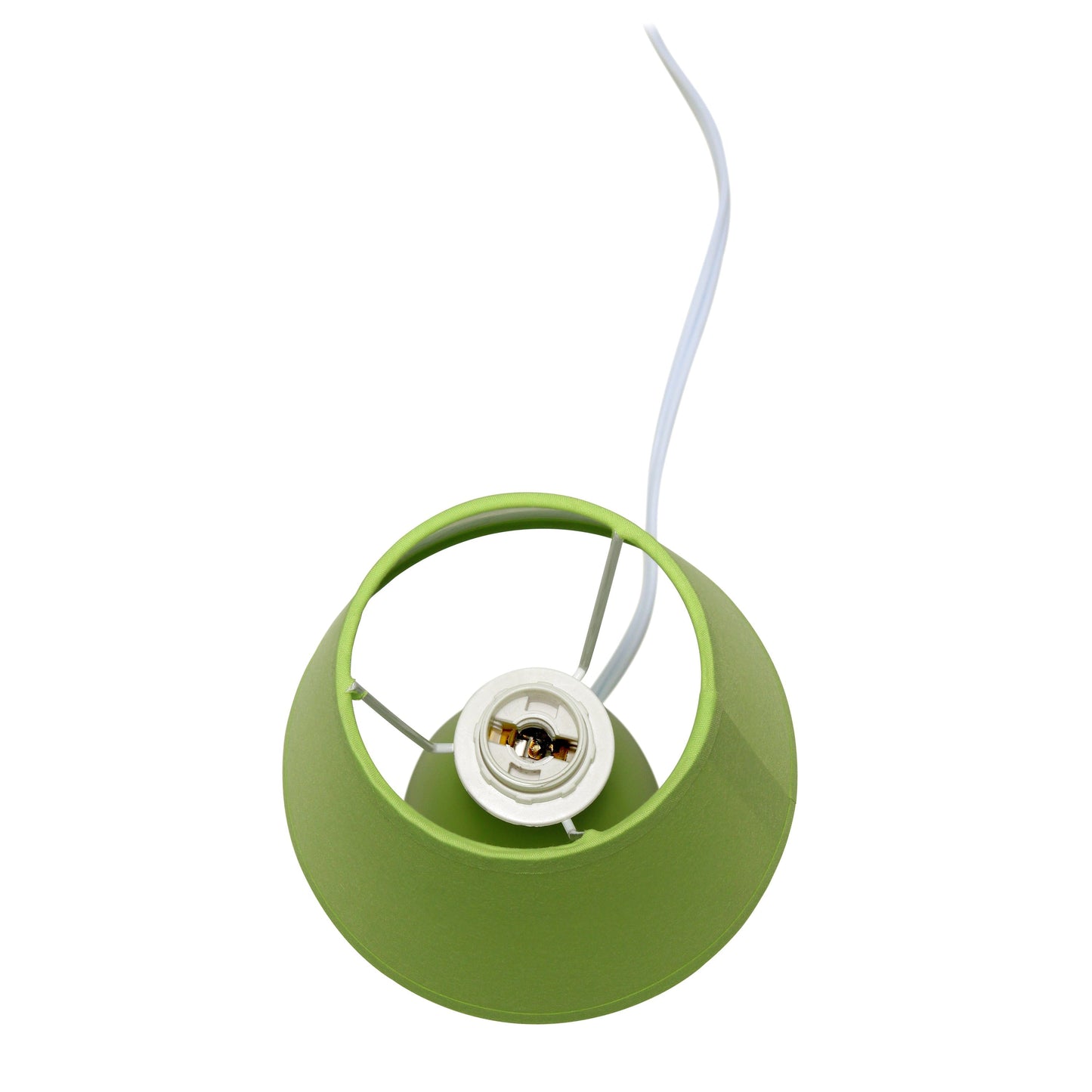 All The Rages Nauru 10" Green 2-Piece Ceramic Oblong Table Lamps With Matching Fabric Shades