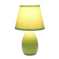 All The Rages Nauru 10" Green Ceramic Oblong Table Lamp With Matching Fabric Shade