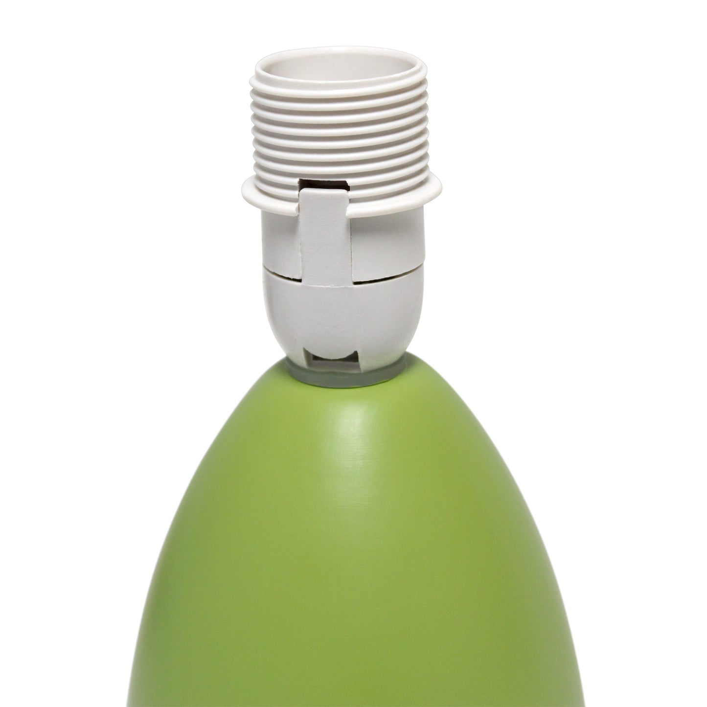 All The Rages Nauru 10" Green Ceramic Oblong Table Lamp With Matching Fabric Shade