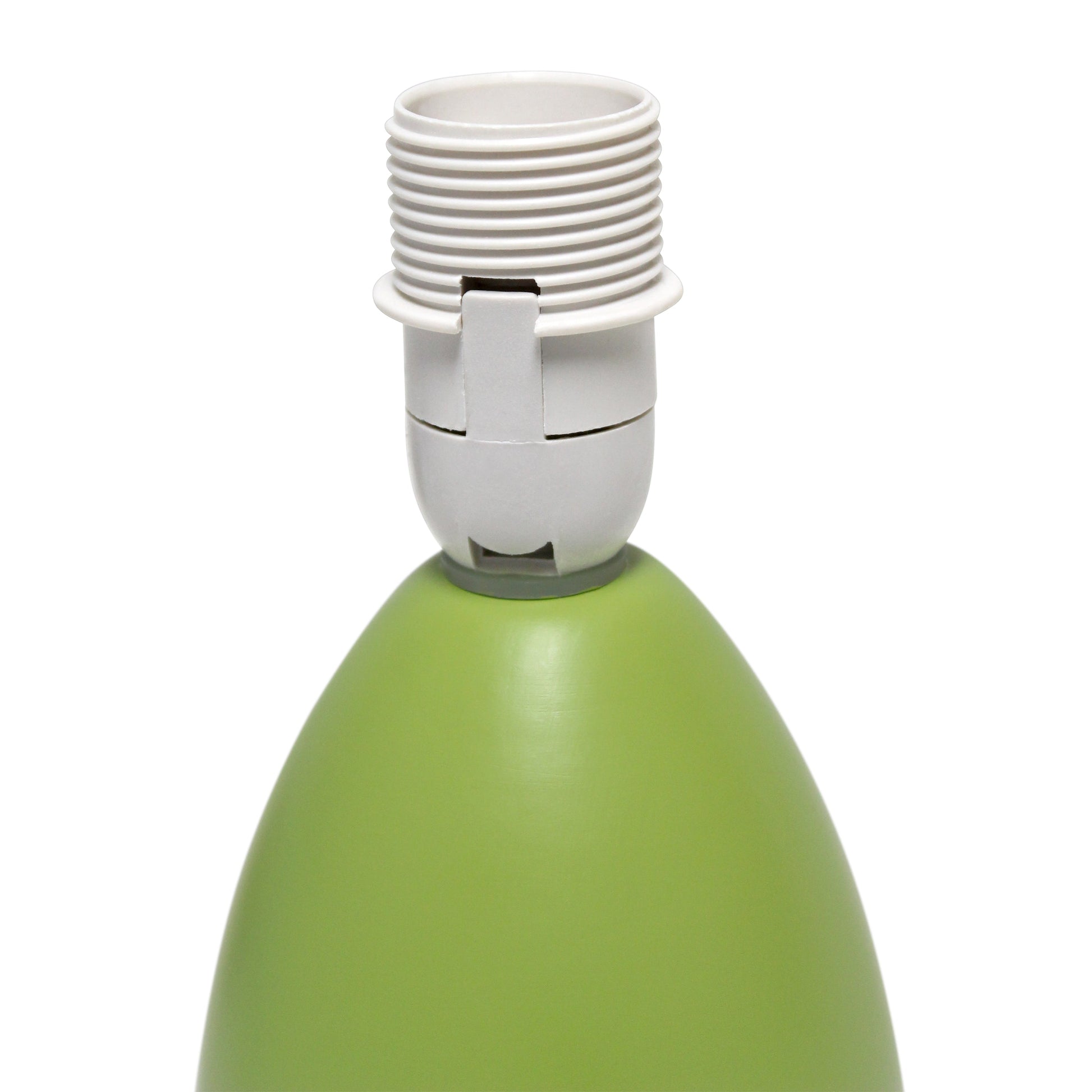 All The Rages Nauru 10" Green Ceramic Oblong Table Lamp With Matching Fabric Shade