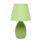 All The Rages Nauru 10" Green Ceramic Oblong Table Lamp With Matching Fabric Shade