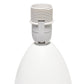 All The Rages Nauru 10" Off White 2-Piece Ceramic Oblong Table Lamps With Matching Fabric Shades